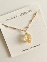 RAW CITRINE CRYSTAL NECKLACE