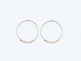 ROSE QUARTZ HOOPS