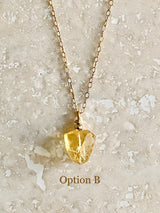 RAW CITRINE CRYSTAL NECKLACE