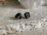 BLACK TOURMALINE WRAP STUDS