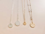 HAND STAMPED DISC PENDANT