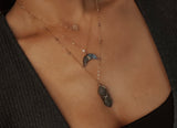 LABRADORITE MOON NECKLACE