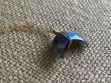 LABRADORITE MOON NECKLACE