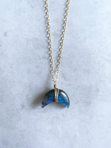 LABRADORITE MOON NECKLACE