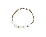 MOTHER OF PEARL HEART BRACELET