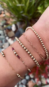 GARNET BEAD BRACELET