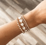 MOTHER OF PEARL HEART BRACELET