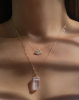 KUNZITE CRYSTAL NECKLACE