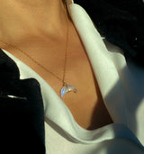MOONSTONE CRYSTAL LUNA NECKLACE