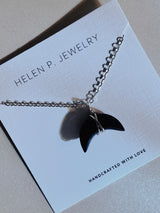 BLACK ONYX MOON NECKLACE