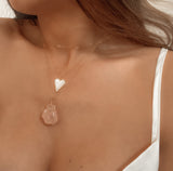 ROSE QUARTZ CRYSTAL NECKLACE