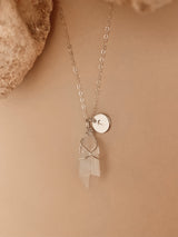 WHITE AURA CRYSTAL NECKLACE