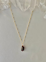 RAW GARNET NECKLACE