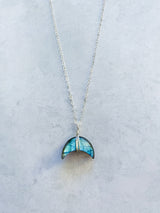 LABRADORITE MOON NECKLACE