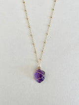 RAW AMETHYST NECKLACE