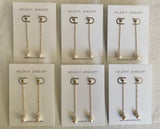 PEACE PEARL DROP EARRINGS