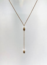 LARIAT AKOYA DROP NECKLACE