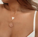 ROSE QUARTZ CRYSTAL NECKLACE