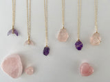 ROSE QUARTZ CRYSTAL NECKLACE