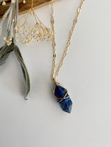 LAPIS LAZULI CRYSTAL NECKLACE