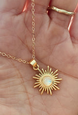 SUNBURST MOONSTONE NECKLACE
