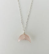 ROSE QUARTZ MOON NECKLACE