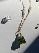 MOLDAVITE CRYSTAL NECKLACE