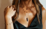RAW BLACK TOURMALINE NECKLACE
