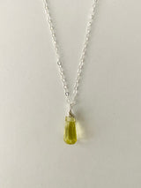 LEMON QUARTZ CRYSTAL NECKLACE