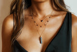 RAW BLACK TOURMALINE NECKLACE