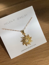 SUNBURST MOONSTONE NECKLACE