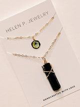 RAW BLACK TOURMALINE NECKLACE