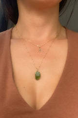 RAW PERIDOT CRYSTAL NECKLACE