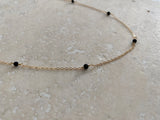 BLACK ONYX ROSARY NECKLACE