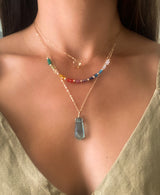 LOVE IS LOVE BIRTHSTONE NECKLACE
