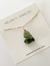 MOLDAVITE CRYSTAL NECKLACE