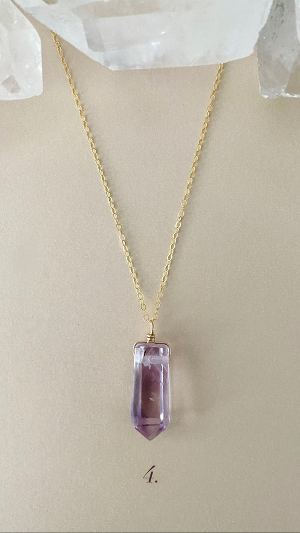 AMETHYST CRYSTAL POINT NECKLACE