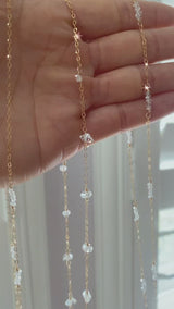 BABY HERKIMER ROSARY NECKLACE
