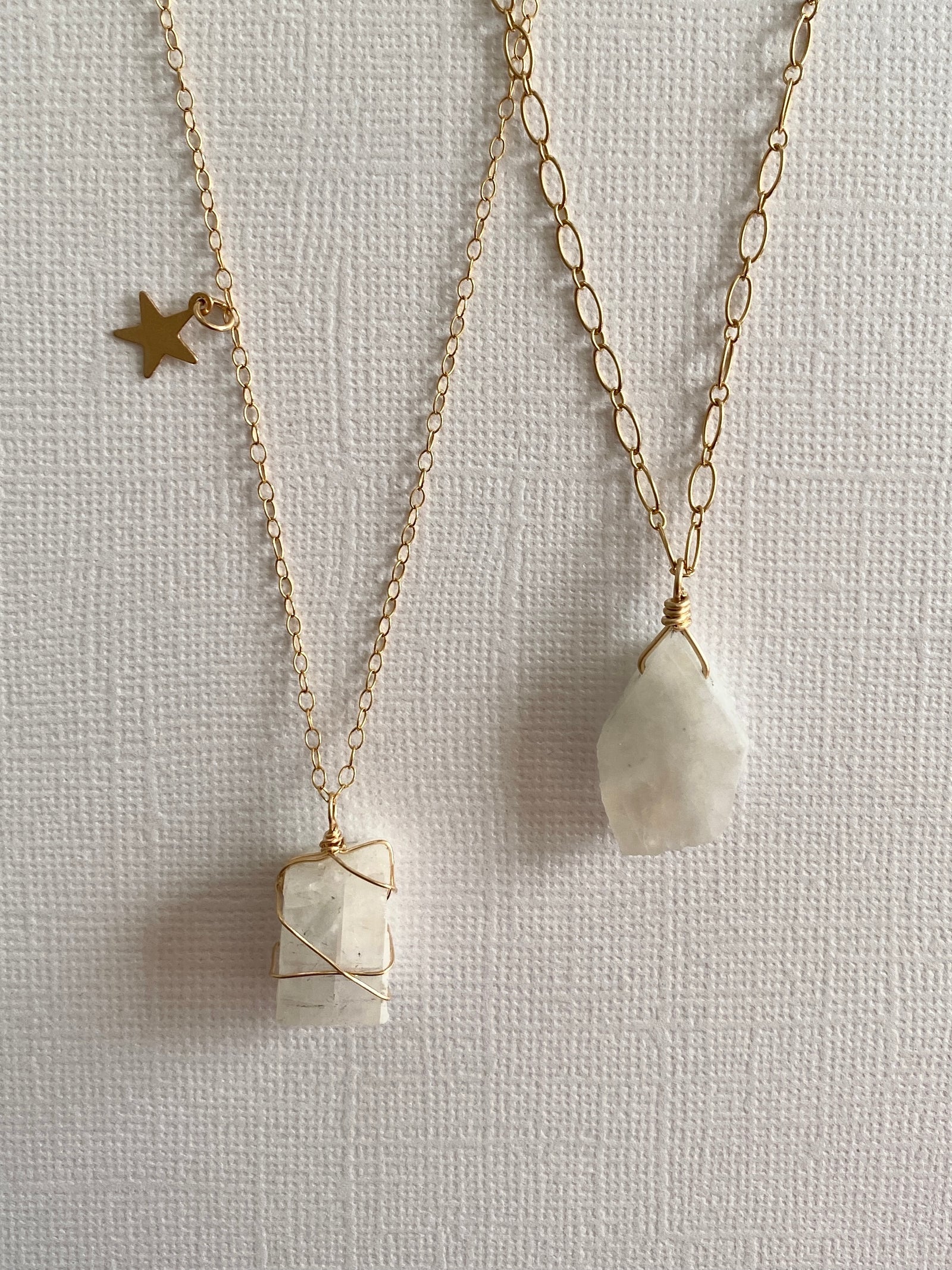 RAINBOW MOONSTONE NECKLACE – By Helen P