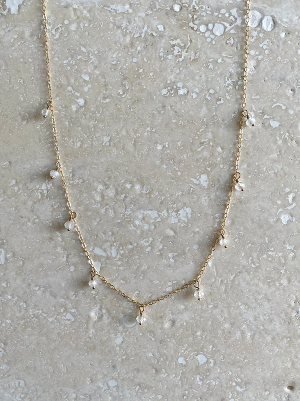 MOONSTONE DROP NECKLACE