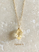 RAW CITRINE CRYSTAL NECKLACE
