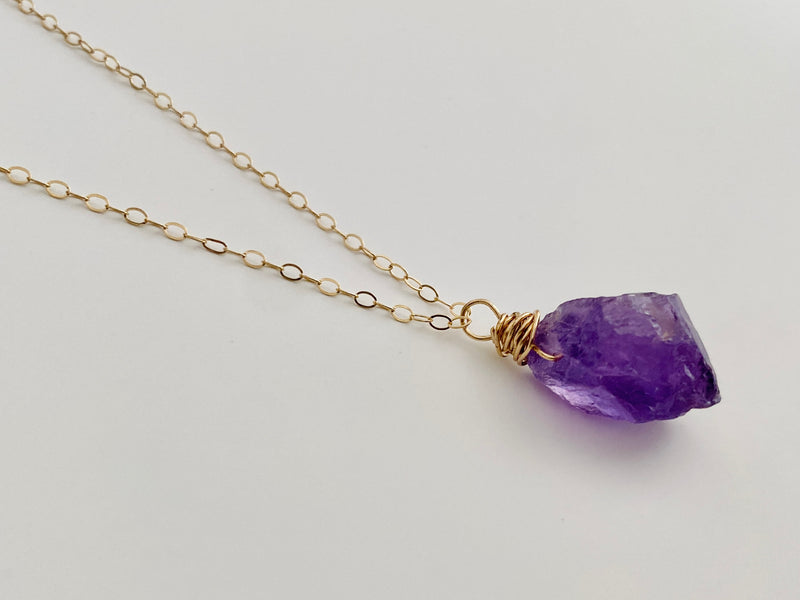 RAW AMETHYST NECKLACE