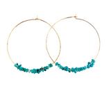 TURQUOISE NUGGET HOOPS