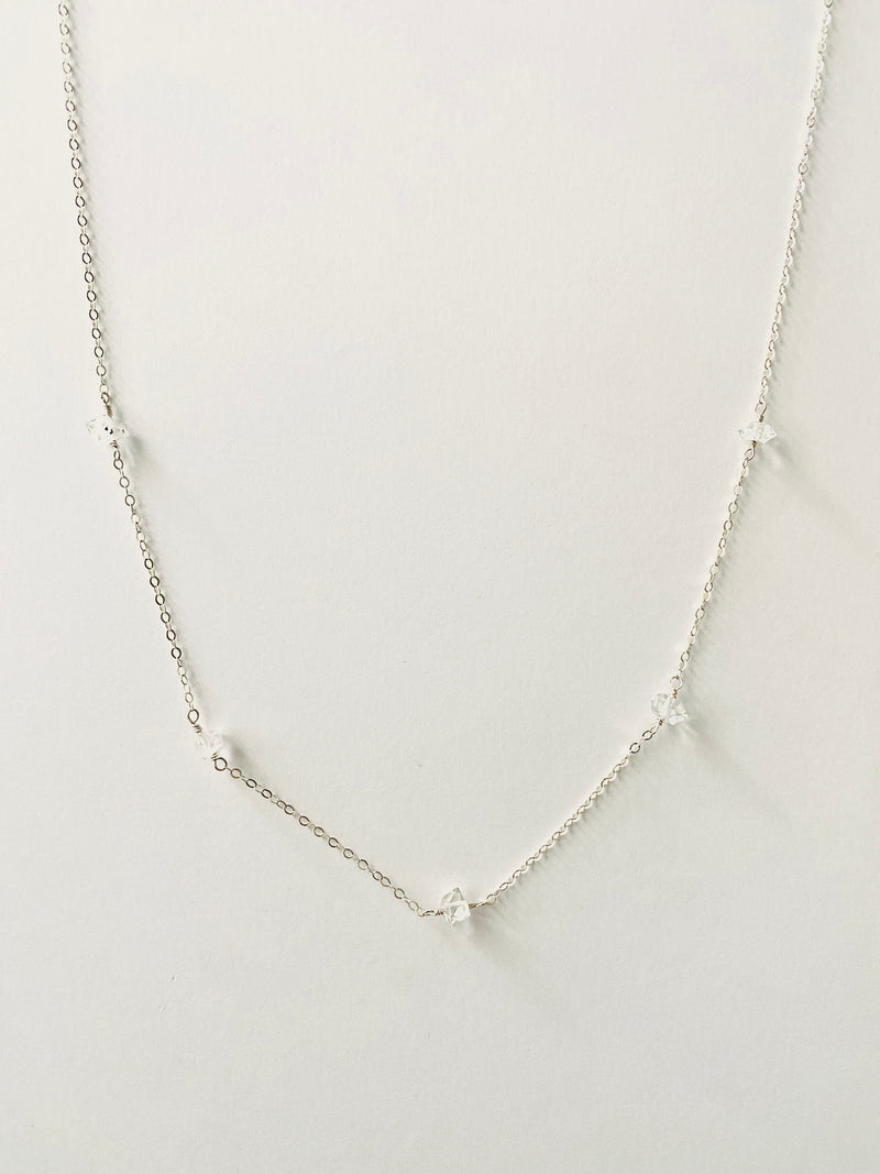HERKIMER ROSARY NECKLACE