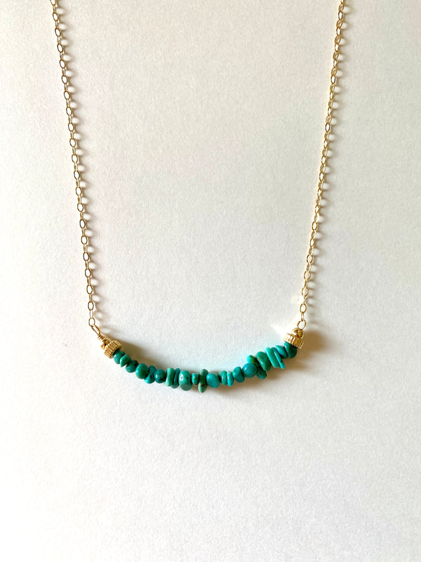 BABY TURQUOISE NUGGET NECKLACE