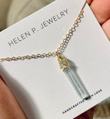 AQUAMARINE WAND NECKLACE