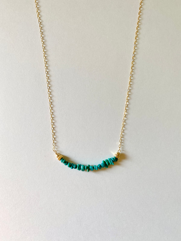 BABY TURQUOISE NUGGET NECKLACE