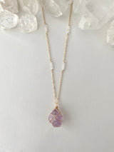 RAW PINK AMETHYST NECKLACE