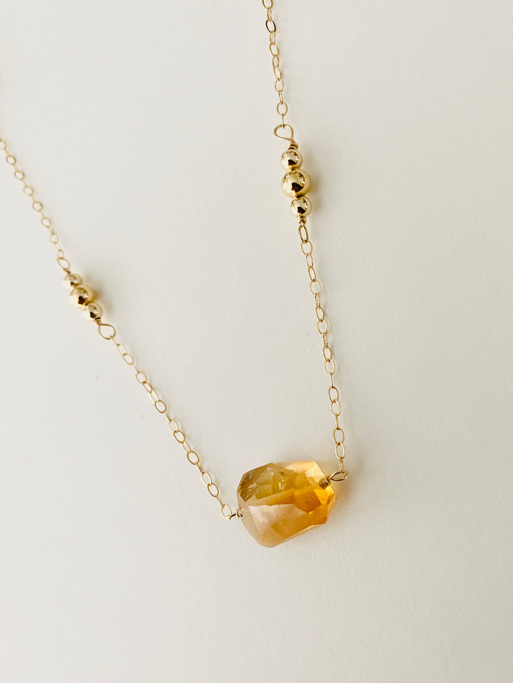 Genuine Citrine, White Topaz and Diamond-Accent Pendant Necklace, Color:  Yellow - JCPenney